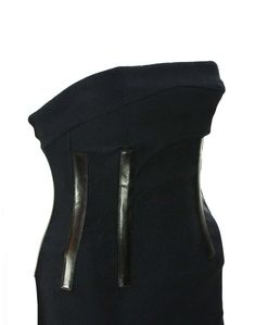 For Sale on 1stDibs - TOM FORD for GUCCI Black Corset Cocktail Dress S/S 2001 Collection Italian Size 40 - US 2/4 Corset Style Dress Leather Detail on Front and Back Back Side Corset Cocktail Dress, Cocktail Black Dress, Corset Style Dress, Tom Ford For Gucci, 2001 Runway, Corset Style Dresses, Gucci Runway, Tom Ford Gucci, Italian Dress