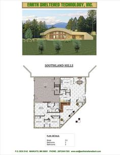 the floor plan for an eco - friendly home in southland hills, which is currently under construction