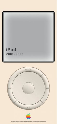 an old apple computer with the ipod logo on it's back cover and side panel