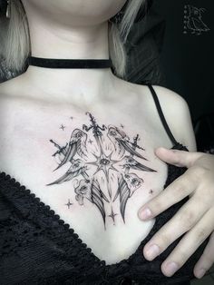 Seraphim Angel Tattoo with With Swords and Stars Seraphim Angel Tattoo, Small Wings Tattoo, Seraphim Angel, Bff Tattoos, Collar Bone Tattoo, Angel Tattoo, Aesthetic Tattoo, Time Tattoos, Tattoo Flash Art