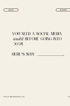 a white paper with the words you need a social media and before going into 2009 here's why