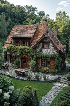 Autumn Mountain Retreat Autumn Luxury, Mountain Villa, Cute Cottages, College Projects, Luxury Retreats, Mountain Retreat, Natural Scenery, English Cottage