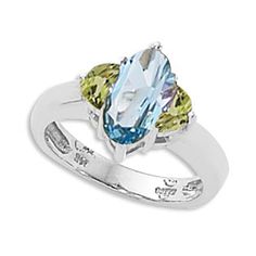 Nancy B Color Half Moon Blue Topaz & Peridot - 14K White Gold Ring 14K White Gold 1-10x5 Oval & 2-5x3 Half Moon Blue Topaz and Peridot Ring Ring Size: 7.00 Jewelry Type: Gemstone Ring, Blue Topaz & Peridot Ring Metal: 14K White Gold Made in the USA with a Lifetime Guarantee Nancy B Color Half Moon Blue Topaz & Peridot Ring Luxury Multi-stone Topaz Ring In Sterling Silver, Moon Blue, Peridot Ring, Ring Blue, Ring Metal, 14k White Gold Ring, White Gold Ring, Ring Ring, Half Moon