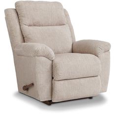 the reclining chair is upholstered and ready to be used in any room