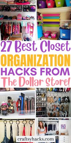 the best closet organization hacks from the dollar store, and how to use them