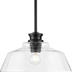 an image of a light fixture with clear glass on the bottom and black metal handle