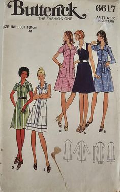 an old sewing pattern for women's dresses