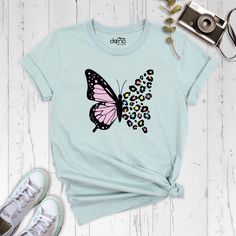 Butterfly Shirt, Colorful Butterfly Shirt, Shirt for Birthday Gift, Plant Lady Shirt, Cute Butterfly T-Shirt, Aesthetic Butterfly Shirt Our products are Bella+Canvas branded. If Bella+Canvas is out of stock, I will send it from a trusted brand of the same size and quality. You can contact us in case of any problem or request. If you purchase a custom product, I will send you a message to confirm the design, don't forget to check your message box. Your satisfaction is important to us :) Please ch White Butterfly T-shirt For Summer, Cheap Summer T-shirt With Butterfly Print, Cheap Butterfly Print T-shirt For Summer, Aesthetic Butterfly, My Mistake, Cheap Butterfly Print Graphic T-shirt, Butterfly T Shirt, T Shirt Aesthetic, Pink Short Sleeve T-shirt With Butterfly Print