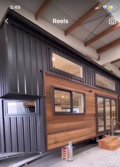 the tiny house is made from shipping containers