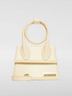 Mini Bag JACQUEMUS Woman color White Jacquemus Le Chiquito, Jacquemus Bag, Leather Top, Valentino Garavani, Cow Leather, Tote Handbags, Bottega Veneta, Smooth Leather, Miu Miu