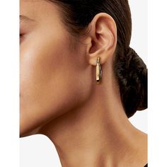 Find TIFFANY & CO. Lock 18ct Yellow-gold Earrings 1 Size on Editorialist. Since it was founded in 1837 and up until the 50s, Tiffany & Co. produced functional padlocks, and the latest contemporary iteration comes in the form of the gleaming Lock earrings. A far cry from robust archival designs, the pair's sleek and fluid lines symbolise inclusivity and togetherness. They're imagined in polished 18-carat yellow gold and kept free from fussy details.Tiffany & Co. Lock 18ct yellow-gold earrings100% 18ct yellow goldHinged-snap fasteningPolished finish, sold as a pair, lock designDimensions: mediumMade in ItalyPlease use a soft, dry polishing clothWe regret that for hygiene reasons, earrings cannot be exchanged or refunded, unless faulty. Refined 14k Yellow Gold Earrings, Refined Gold Earrings For Anniversary, Classic Hallmarked Luxury Earrings, Luxury Gold Plated Huggie Earrings For Formal Occasions, Luxury Single Linear Earring For Anniversary, Formal Gold Plated Huggie Earrings With Shiny Finish, Modern Gold-tone Earrings For Anniversary, Luxury Shiny Finish Huggie Earrings For Formal Occasions, Luxury Shiny Huggie Earrings For Formal Occasions