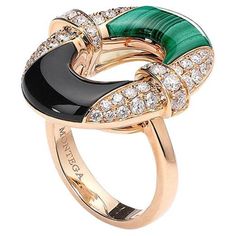 Luxury Onyx Ring Jewelry, Luxury Rose Gold Emerald Diamond Ring, Luxury Rose Gold Emerald Ring With Diamonds, Luxury Onyx Fine Jewelry Rings, Luxury Statement Onyx Jewelry, Luxury Green Onyx Jewelry, Luxury Onyx Rings With Polished Finish, Geometric Diamond Design, Pink Gold Rings