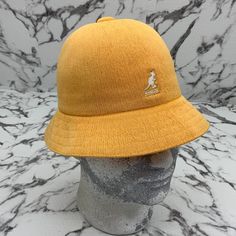 Brand New W/Tags Amazing Kangol Hat Material: 60% Polyester, 40% Acrylic Headband: 100% Nylon Season: Spring/Summer Casual Yellow Sun Hat, Casual Yellow Sun Hat With Flat Brim, Casual Yellow Flat Brim Sun Hat, Kangol Bucket Hat, Acrylic Headband, Kangol Caps, Kangol Hat, Kangol Hats, Driving Cap