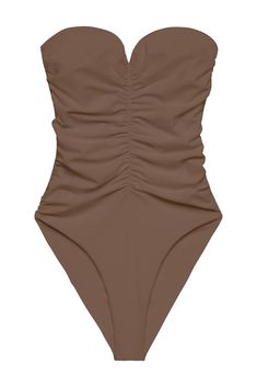 The Yara One Piece Swimsuit features a figure-flattering ruched bodice, sweetheart neckline, and high-cut leg. DETAILS Lined Seamless Stitch XS: A cup S: Full A cup to a small B cup, Medium: Full B cup to small C cup, Large: Full C or D cup Made in California 78% NYLON, 22% Lycra Spandex FIT Fits true to size Model wears size small Model is 5”7” / 170cm, Bra Size 32B, Bust 32 / 82cm, Waist 24 / 60cm, Hips 34 / 87cm CARE Hand wash, lay flat to dry Chlorine, oil, and cream resistant. Elegant Swimsuit, Bandeau One Piece Swimsuit, Small B, B Cup, C Cup, 2 Piece Swimsuits, Ruched Bodice, High Cut, Black Fabric