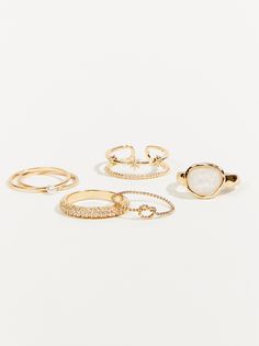 Enhance your ring collection with this 6-pack of glitz dainty rings, offering a variety of sparkling designs that effortlessly add a touch of glamour to your outfits for any occasion. Trendy Gold Crystal Party Ring, Trendy Crystal Open Ring, Adjustable Trendy Rose Gold Midi Rings, Trendy Open Ring Midi Rings For Wedding, Trendy Midi Open Ring For Wedding, Trendy Gold Midi Rings For Wedding, Trendy Gold Midi Wedding Rings, Trendy Rose Gold Open Midi Rings, Trendy Gold Stackable Rings For Wedding