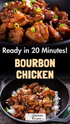 the recipe for ready in 20 minutes bourbon chicken