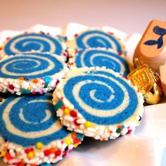 some cookies that are on a plate