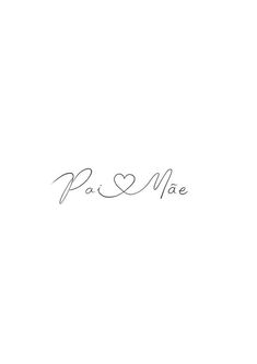 the word pa and me written in cursive handwriting