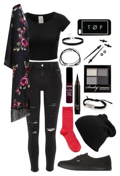 "won't you torture someone else's sleep" by retalleyation ❤ liked on Polyvore featuring River Island, Vans, Hansel from Basel, BP., NYX and H&M Punk Rock Outfits For Women, Gothic Outfits Casual, Gothic Outfits For Women, Ruby Aesthetic, Gothic Fashion Casual, Plus Size Alt Fashion, All Black Vans, Casual Goth