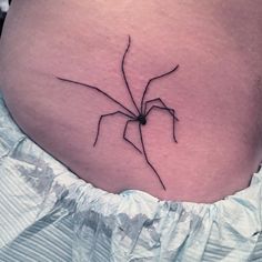 Daddy Long Legs Spider Tattoo, Daddy Long Leg Tattoo, Stick And Poke Spider, Spider Stick And Poke, Daddy Long Legs Spider, Awareness Tattoo, Party Tattoos