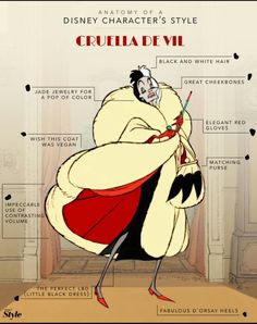 the anatomy of a character's style for cruel devii from snow white and the seven dwarfs