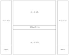 the size and width of a bed with measurements for each side, as shown in this diagram