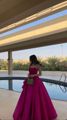 Hot Pink Birthday Dress, Prom Dress Hot Pink, Fancy Ball Gowns, Pink Birthday Dress, Hot Pink Birthday, Fancy Ball, Prom Dresses Long Pink, Fest Outfits, Ball Gowns Evening