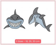 Dive into the captivating world of creativity with our Shark Machine Embroidery Design! This meticulously crafted design showcases a fierce and playful shark ready to swim its way into your sewing projects. Available Sizes: -  18, 26, 30 centimeter (1" inch = 2.54 cm) Available Formats: - PES, PEC, JEF, DST, HUS, EXP, VIP, VP3, XXX Color Sheet (PDF) included. > The digital download is formatted for easy use across various embroidery machines, ensuring a smooth and enjoyable crafting experience. Fish Embroidery Pattern, Fish Embroidery, Shark Fish, Shark Fishing, Computerized Embroidery Machine, Embroidery Machines, Embroidery Pattern, Machine Embroidery Design, Showcase Design