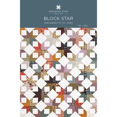 a book with an image of a quilt pattern on the front and back cover, which is