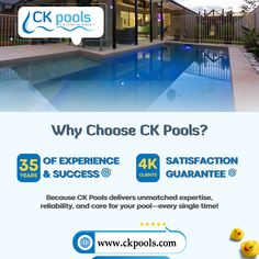 🌊 Why Choose CK Pools? 🌊

Because CK Pools delivers unmatched expertise, reliability, and care for your pool—every single time!

📞 Ready to experience the CK Pools difference? Contact us today! 

#CKPools #PoolCare #CustomerSatisfaction