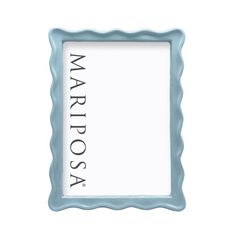 a blue frame with the words marplosa on it's bottom corner