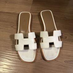 Hermes Oran Sandals Size 37.5 Comes With Box, Dustbags, Receipt Hermes Oran Sandals, Hermes Oran, Hermes Shoes, Shoes Color, Women's Shoes Sandals, Limited Time, Shoes Sandals, Color White, Size 7