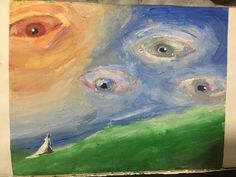 Eyes In The Sky, Im Not Crazy, Satisfying Art, Arte Grunge, Oil Pastel Art, Art Painting Gallery, Trippy Art