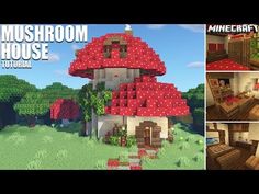 the mushroom house is made in minecraft and it's very easy to build