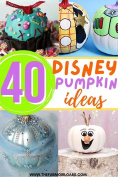 the top ten disney pumpkin ideas for kids to make with their own hands and feet