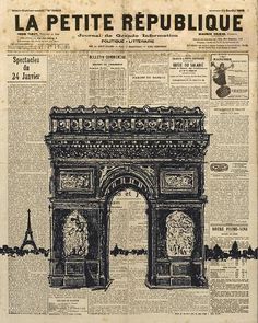 an old newspaper with the word la petite republique on it's front page