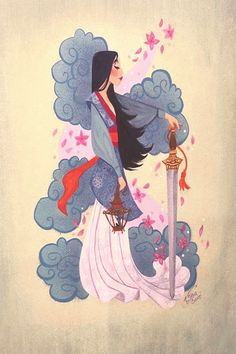 Mulan Fanart, Disney Charlotte, 2d Disney, Disney Mignon, Disney Artwork, Art Disney