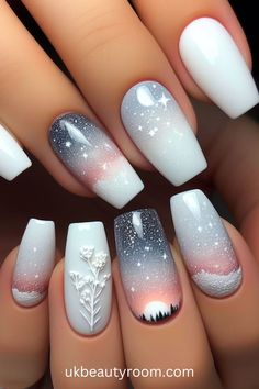 White nails are versatile, timeless, and suitable for any occasion. They offer a clean and polished look that complements any outfit. This post contains 39 white nail designs to help you stand out from the crowd. Cute, milk, milky, brown and, simple, short, gold and, gel, almond, coffin, square, with rhinestones, acrylic, with gems, with charms Simple Encapsulated Nails, Extreme Nails Designs, Cute Winter Nail Ideas, Fall Nail Art Ideas, Encapsulated Nails, Fall Nail Trends, Elegant Nail Designs, Fall Nail Art Designs, Seasonal Nails