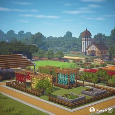 an image of a farm in minecraft