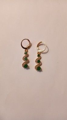 Classic Trend Earrings 18K Gold Filled Swirl Round Green Stone Dangle – daiiibabyyy Trend Earrings, Stone Dangle Earrings, Green Stone, Engagement Wedding, Earrings For Women, Types Of Metal, Wedding Engagement, Wedding Jewelry, Women's Earrings