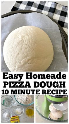 easy homemade pizza dough recipe for 10 minutes to make it in less than 10 minutes