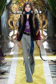 Roberto Cavalli 2016, Fall Fashion 2016, Embellished Denim, I'm With The Band