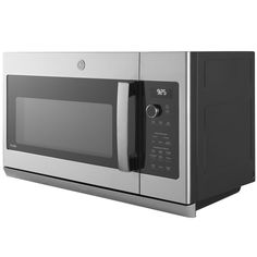 a microwave oven with the door open on an isolated white background for use in commercial projects