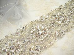 Stunning luxury wedding / bridal applique with high quality crystal rhinestones, ideal for making wedding sash belts, decorating the wedding dress, Wedding Dress Cake, Bridal Applique, Applique Wedding, Dress Sash, Sash Belts