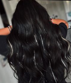 Jet Black Hair, Dyed Hair Inspiration, Trendy Hairstyle, Pretty Hair Color, Long Black Hair