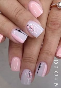 Spring Square Nail Designs, Ljetni Nokti 2024, Classy Easter Nails, Nail Art Designs For Beginners, Elegant Touch Nails, Nail 2023, Easy Nail Art Designs, Unghie Sfumate, Subtle Nails