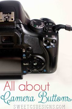 a camera with the words all about digital cameras on it's front and side