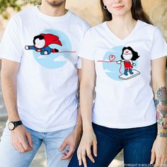 BoldLoft Made for Loving You Couple Shirts-This set of couple shirts is perfect to show the world that you’re proud to ride the waves with those you hold most dear. Anniversary Gifts For Your Boyfriend, Cotton Anniversary Gifts, Stylish Couple