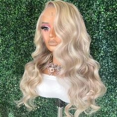 This Blonde Hair with Lowlights Body Wave Lace Front Wig is made from 100% real human hair and is pre-plucked for a natural look. The lace is transparent, and blonde hair with ash blonde highlights for a natural blend into any skin tone. This 613 hair dyed wig gives you full, luxurious locks and allows for styling versatility. Blonde Lowlights, Body Wave Lace Front Wig, Brown With Blonde Highlights, Wave Lace Front Wig, Light Blonde Highlights, Ash Blonde Highlights, Blonde Wigs, Braided Styles, Beautiful Human