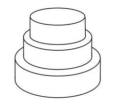 a black and white line drawing of a stack of three stacked plates on top of each other